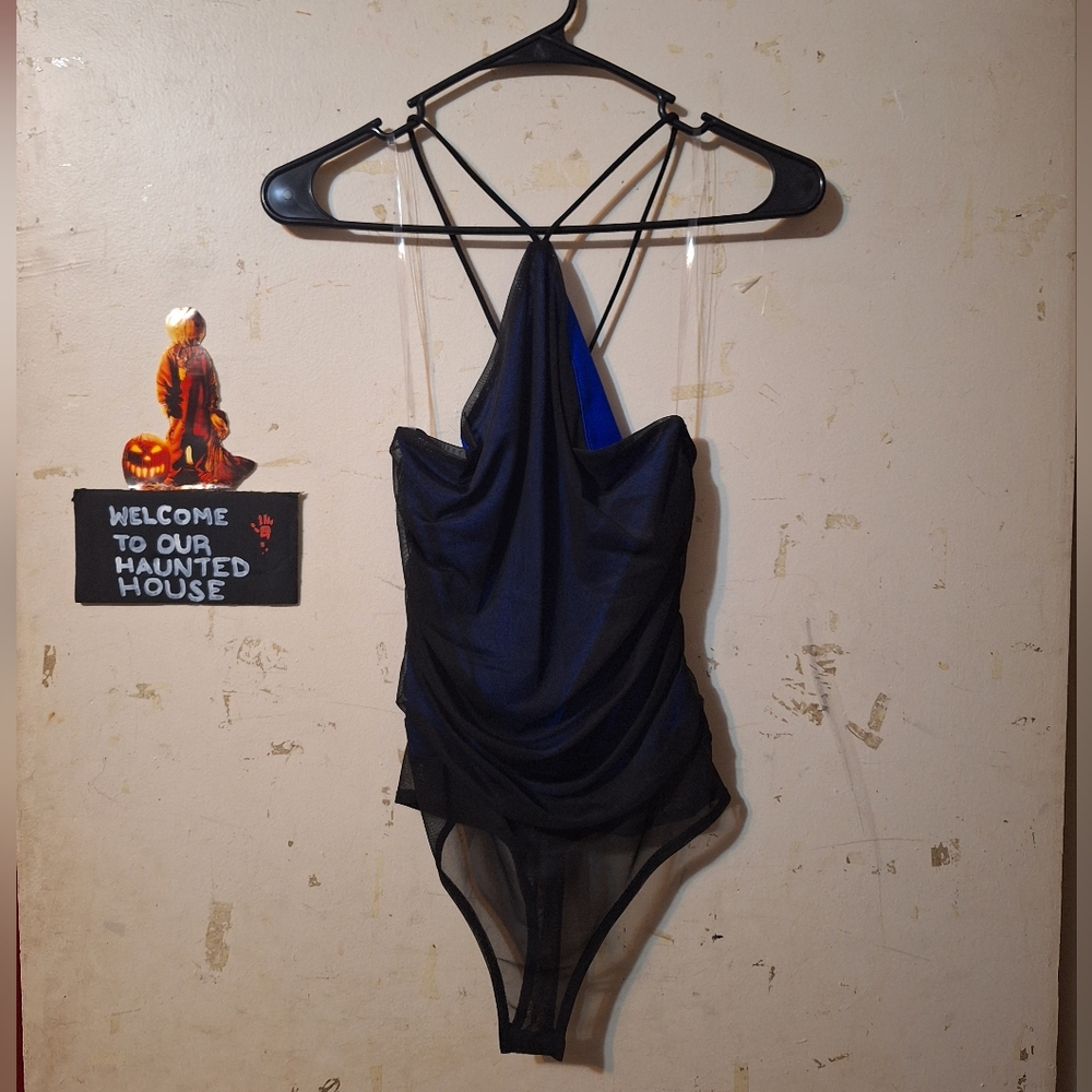 NWT Black Blue Bodysuit